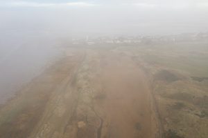 Cloud over Hoylake beach - drone photograph